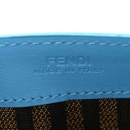 Fendi X SARAH COLEMAN Vitello Liberty Ceylon Micro FF Fish Eye Embossed Continental Envelope Wallet On Chain Multicolor Cyber Blue 6 of 11