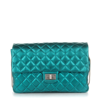 Chanel Metallic Calfskin Quilted Snake Chain 2.55 Reissue Flap Turquoise 1 of 8