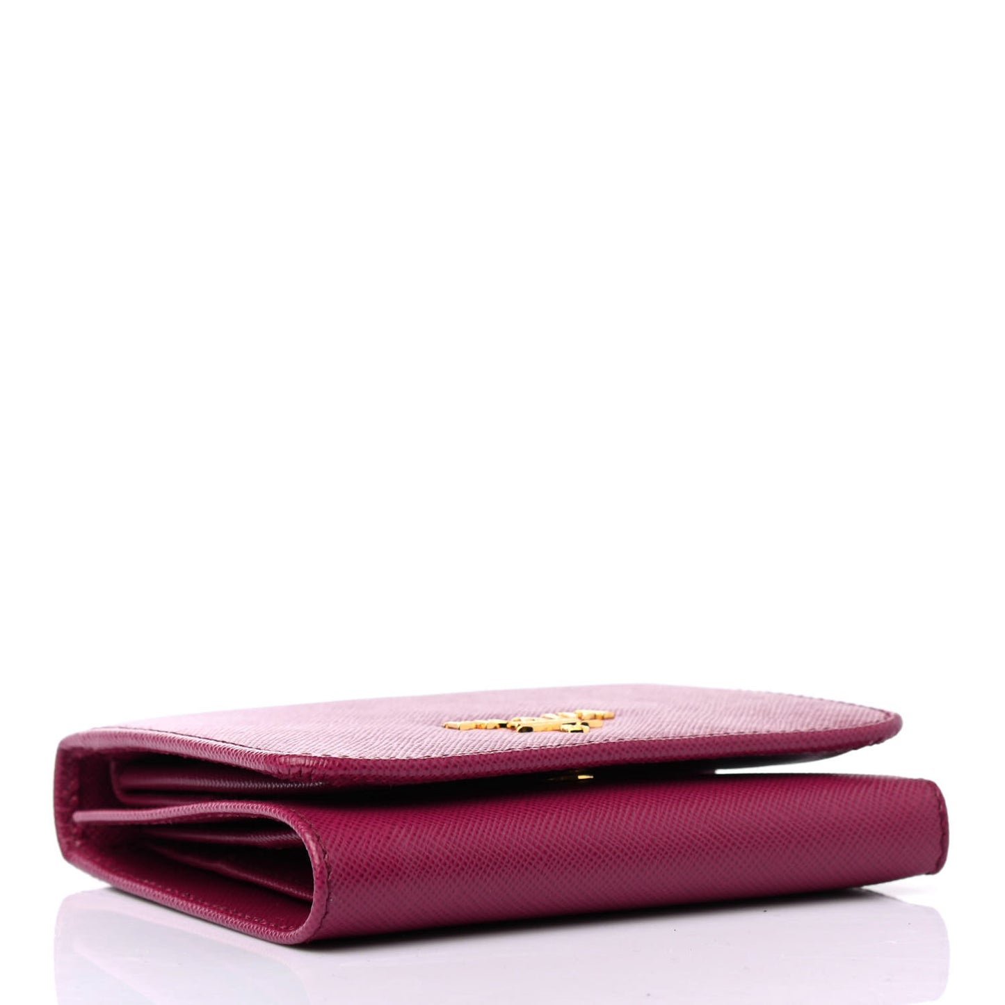 Saffiano Metal Tri-Fold Wallet Ametista