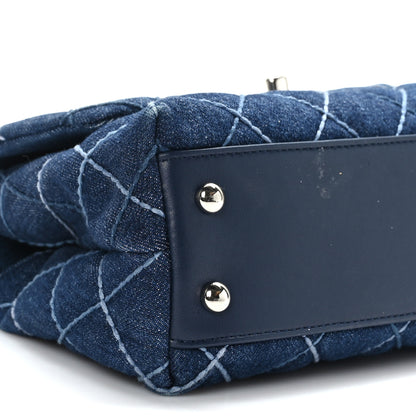 Chanel Denim Quilted Mini Coco Handle Flap Blue 8 of 9