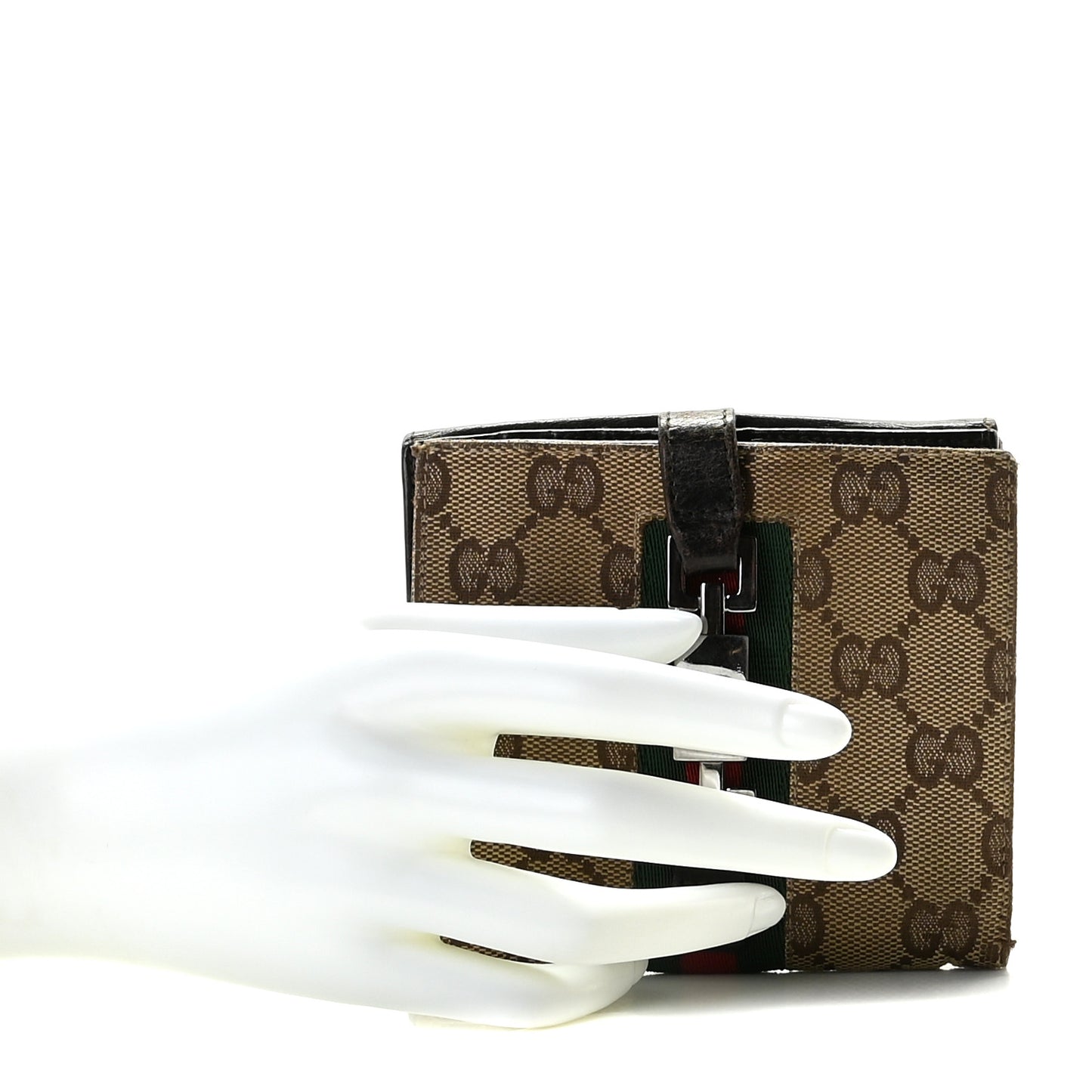 Monogram Web Jackie French Wallet Brown