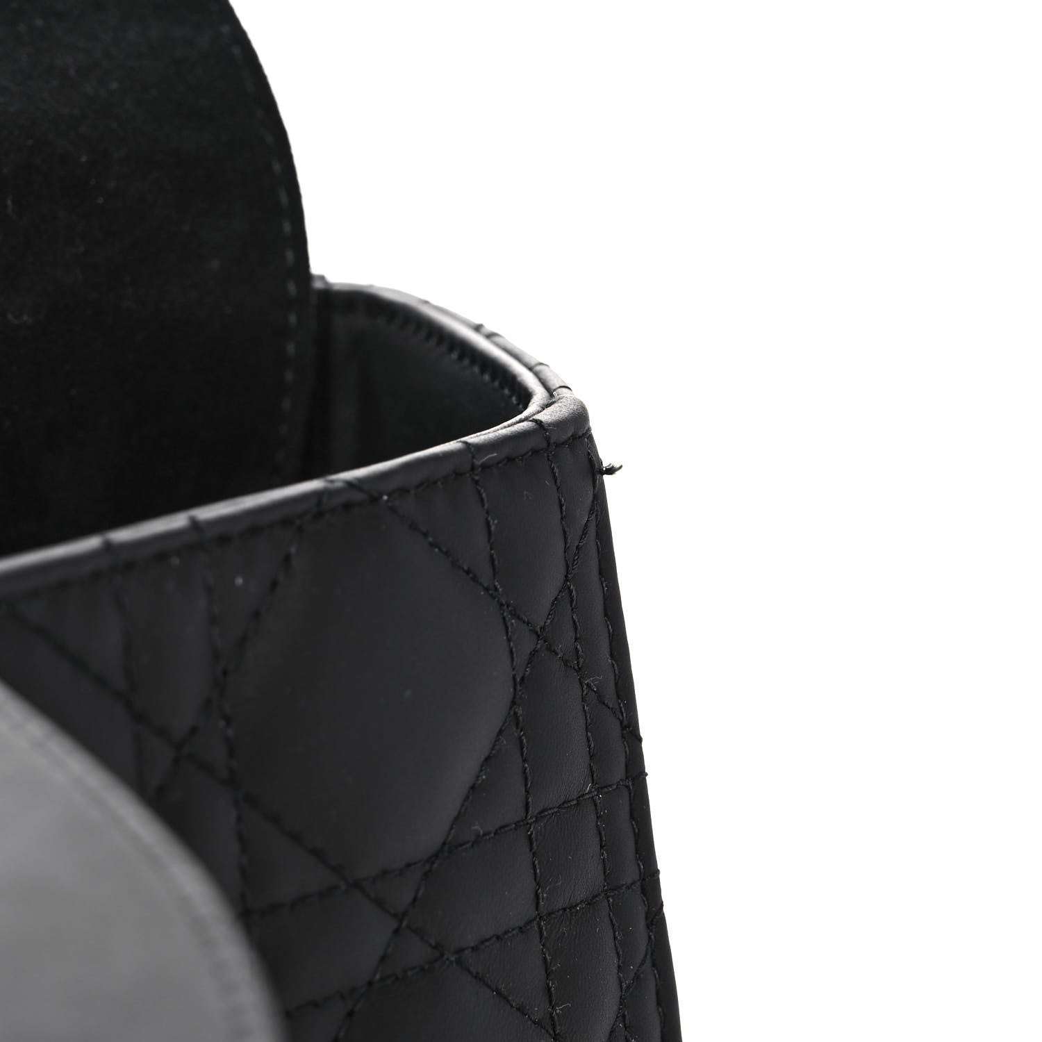 Christian Dior Ultra Matte Calfskin Cannage Large Lady Dior Black 11 of 12