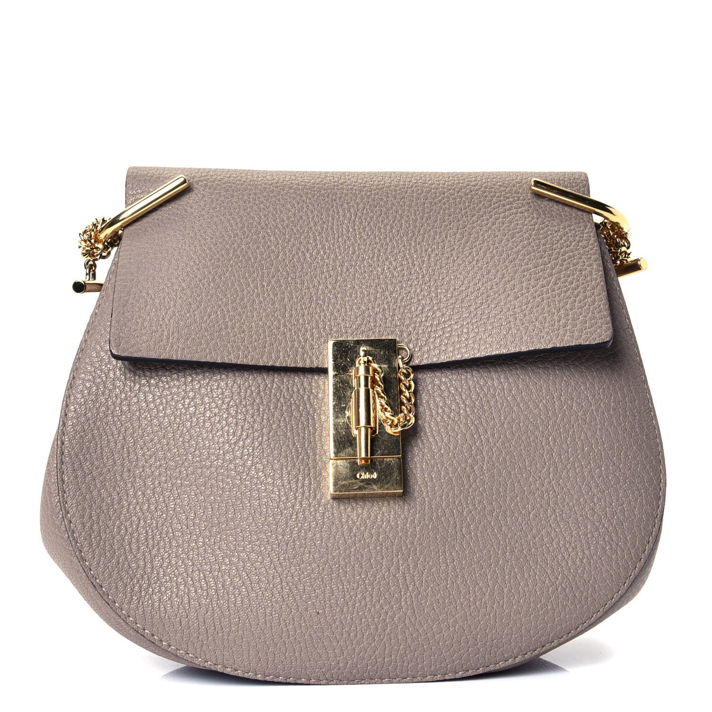Grained Lambskin Drew Shoulder Bag Motty Grey