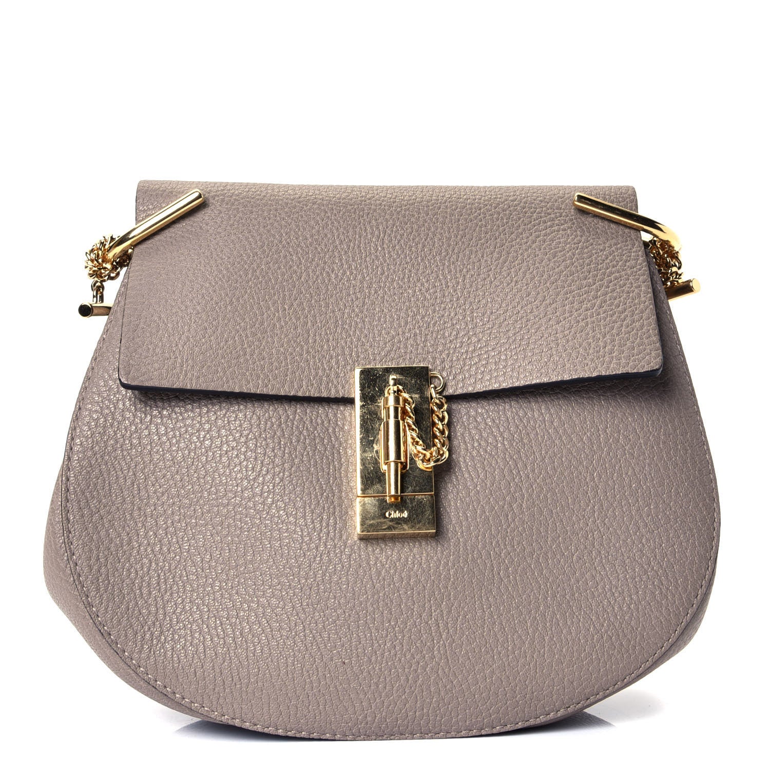 Chloe Grained Lambskin Drew Shoulder Bag Motty Grey 1 of 4