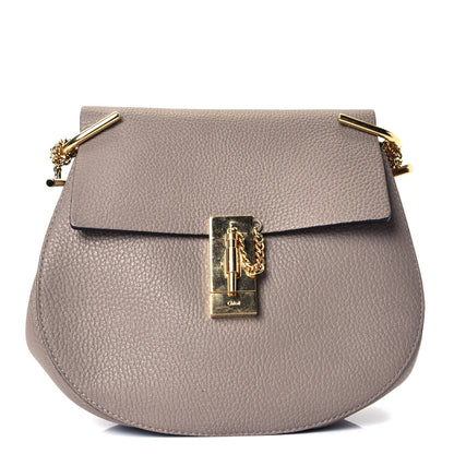 Chloe Grained Lambskin Drew Shoulder Bag Motty Grey 1 of 4