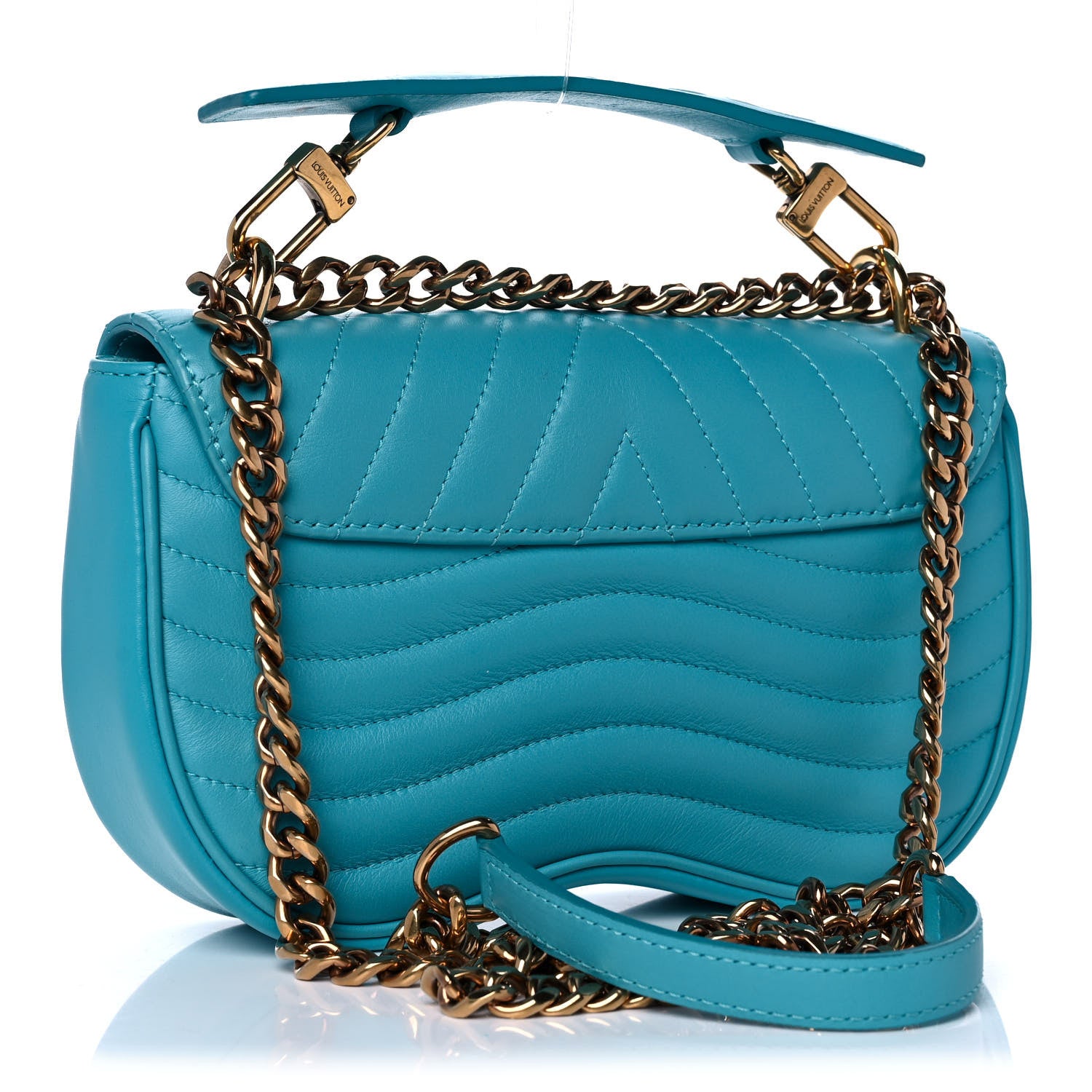 Louis Vuitton Calfskin New Wave Chain PM Malibu Green 3 of 16