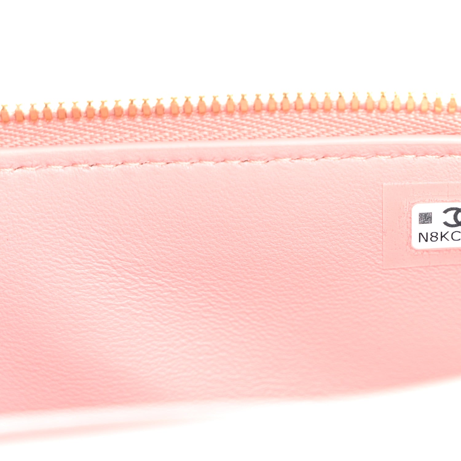 Chanel Calfskin Crocodile Embossed Crococo Top Handle Slim Vanity Case With Chain Light Pink 7 of 11