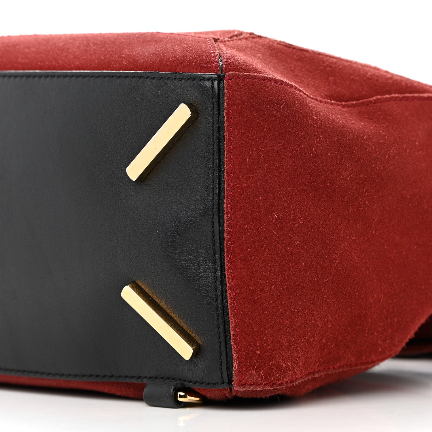 Loewe Suede Medium Puzzle Bag Red 10 of 19