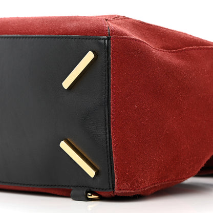 Loewe Suede Medium Puzzle Bag Red 10 of 19