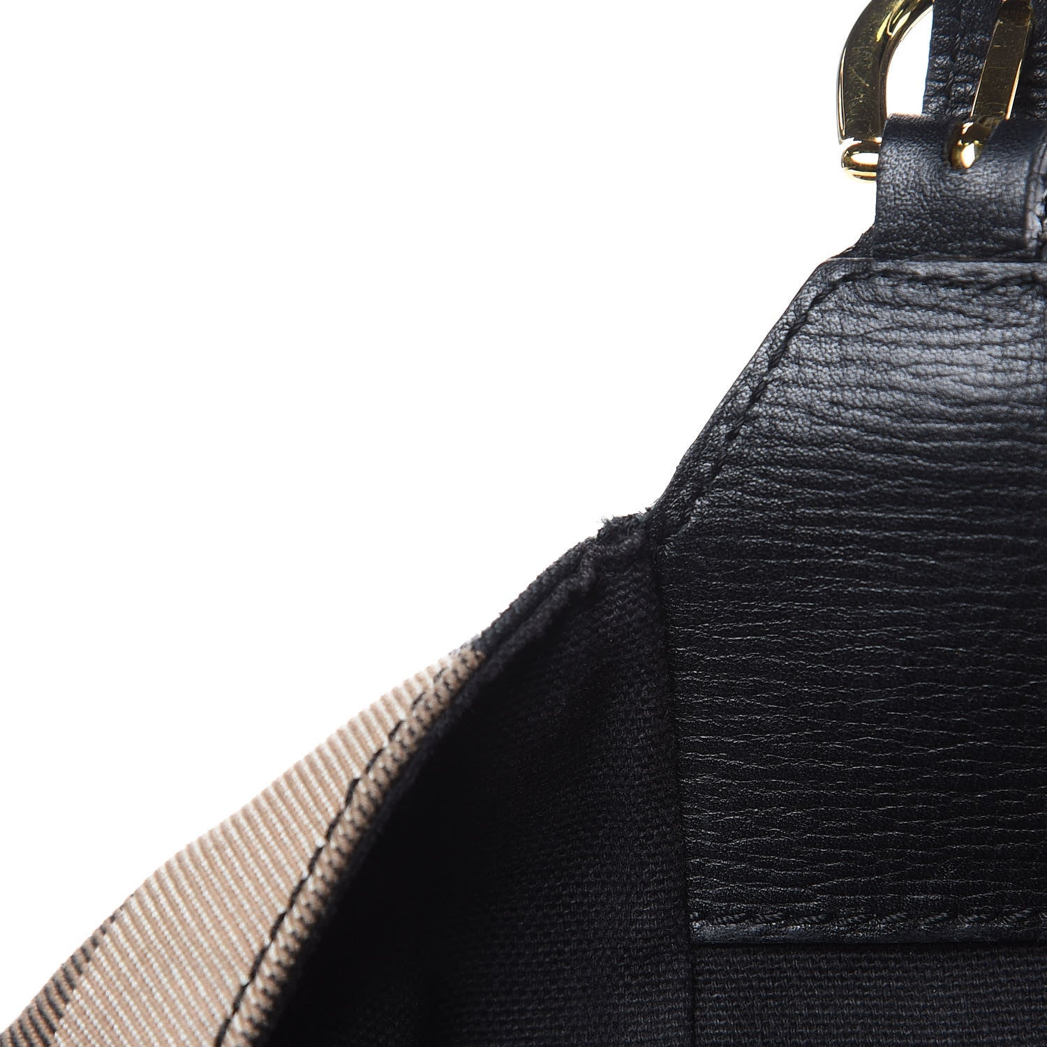 Burberry Grainy Calfskin House Check Small Canterbury Black 14 of 14