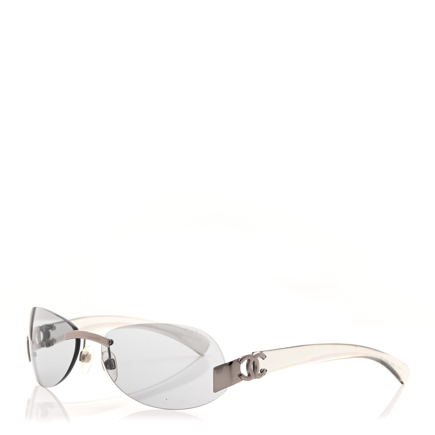 Frameless CC Logo Sunglasses 4037 Clear