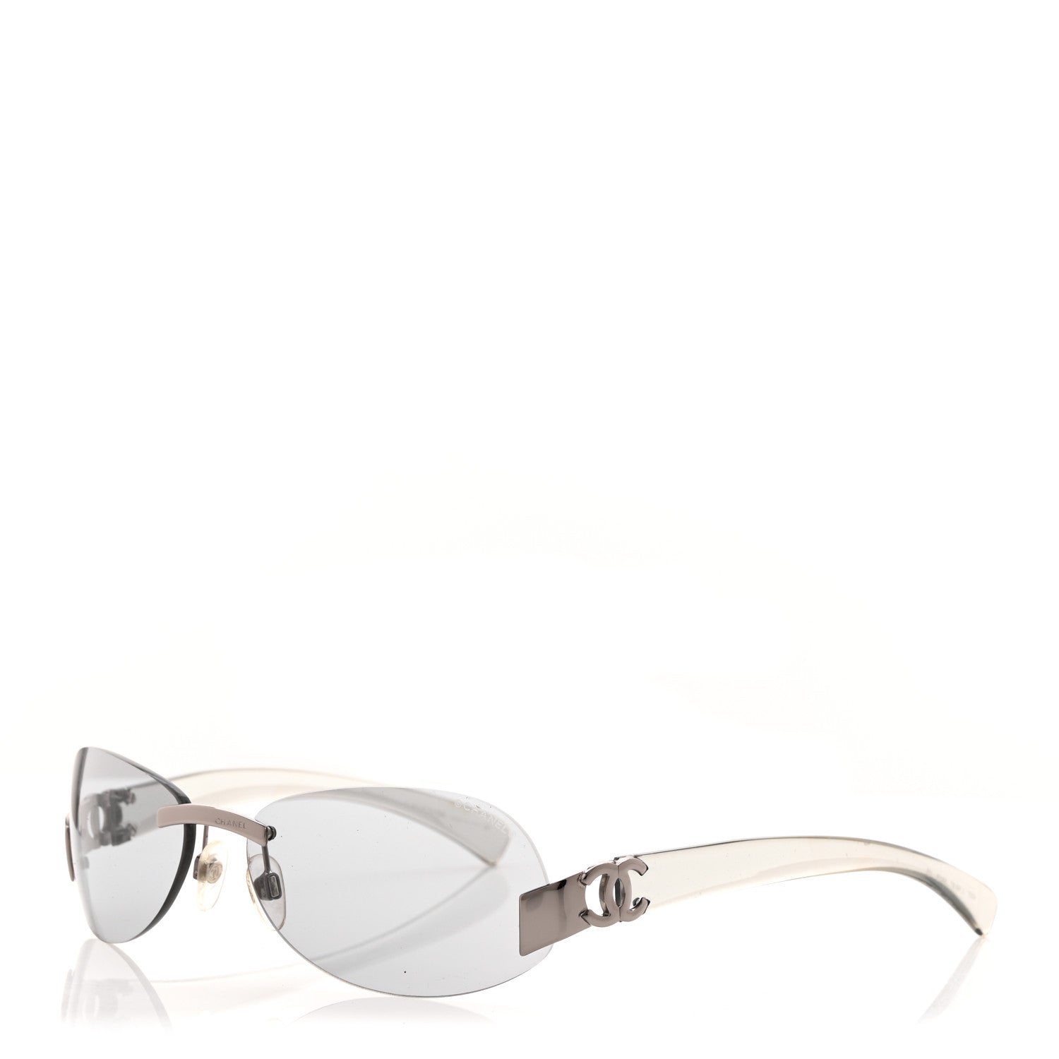 Chanel Frameless CC Logo Sunglasses 4037 Clear 1 of 8