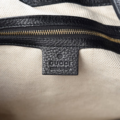 Gucci Pebbled Calfskin Medium Soho Chain Shoulder Bag Black 6 of 9