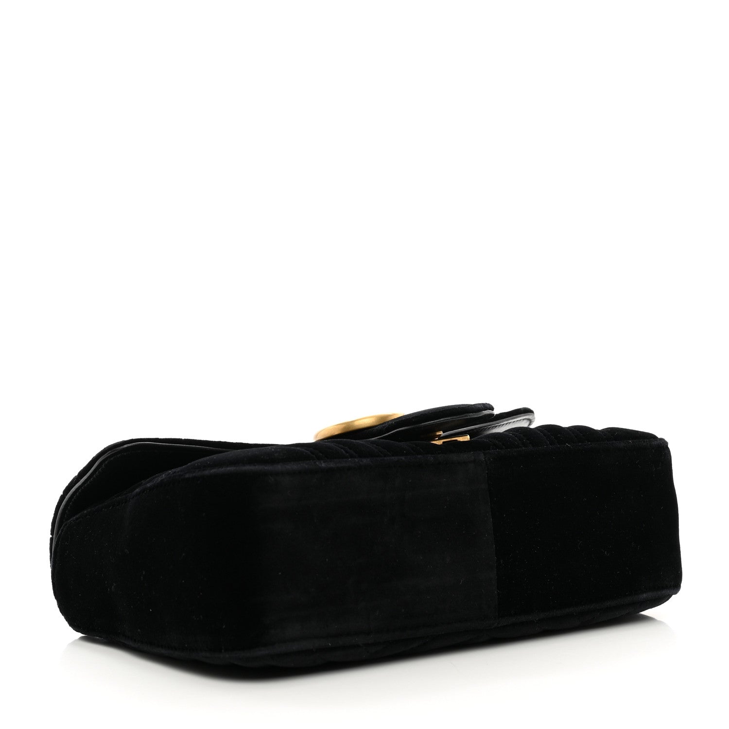 Gucci Velvet Matelasse Small GG Marmont Shoulder Bag Black 4 of 10