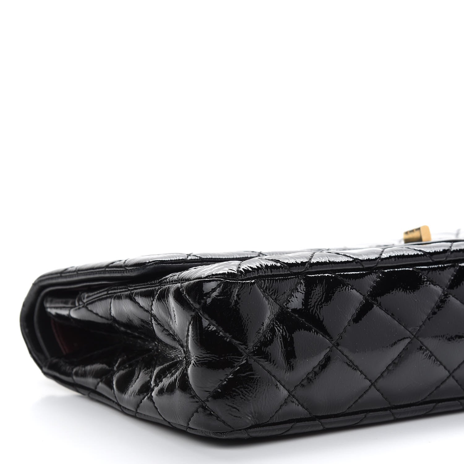 Chanel Distressed Patent Quilted 2.55 Reissue 227 Flap Black 7 of 12