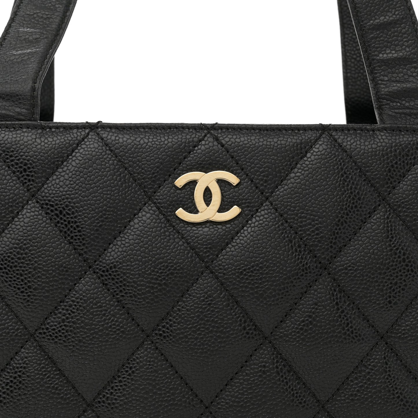 Caviar Quilted Shoulder Bag Black