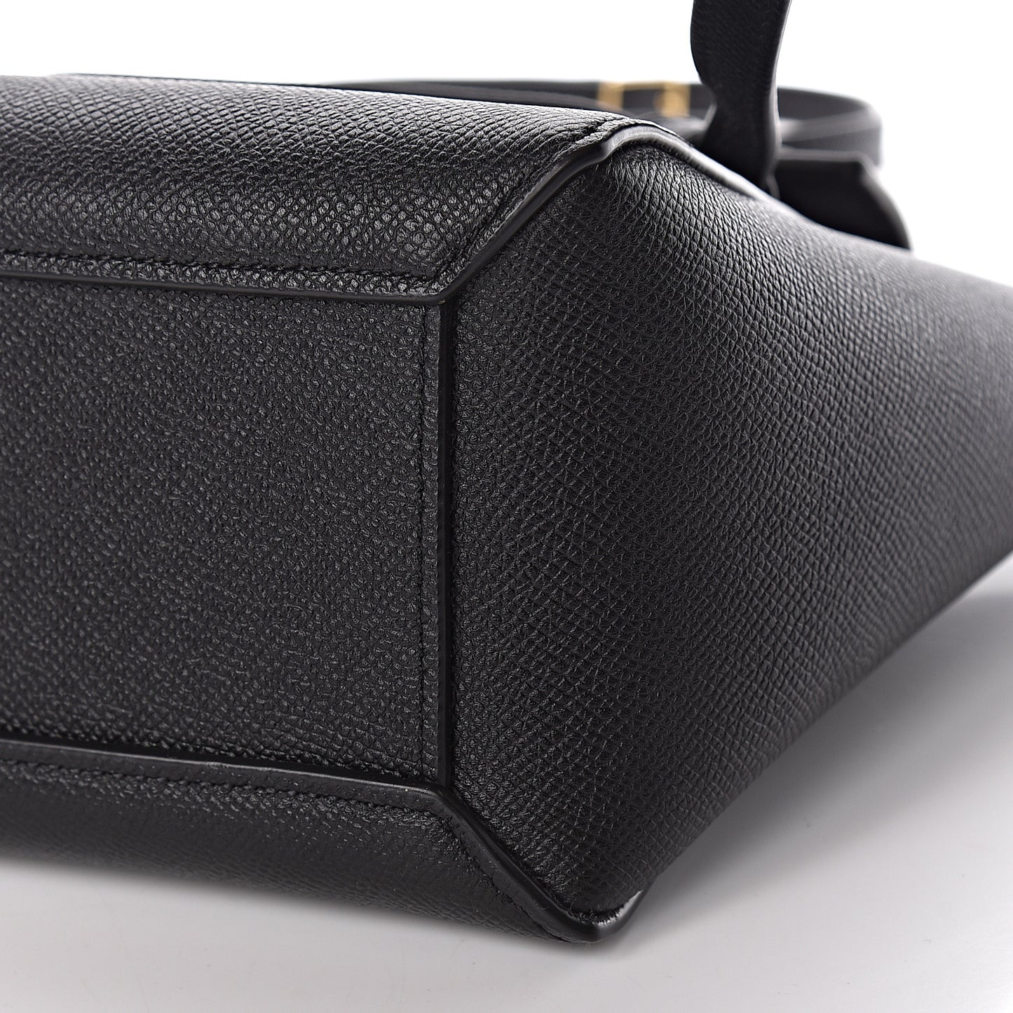 Grained Calfskin Nano Belt Bag Black