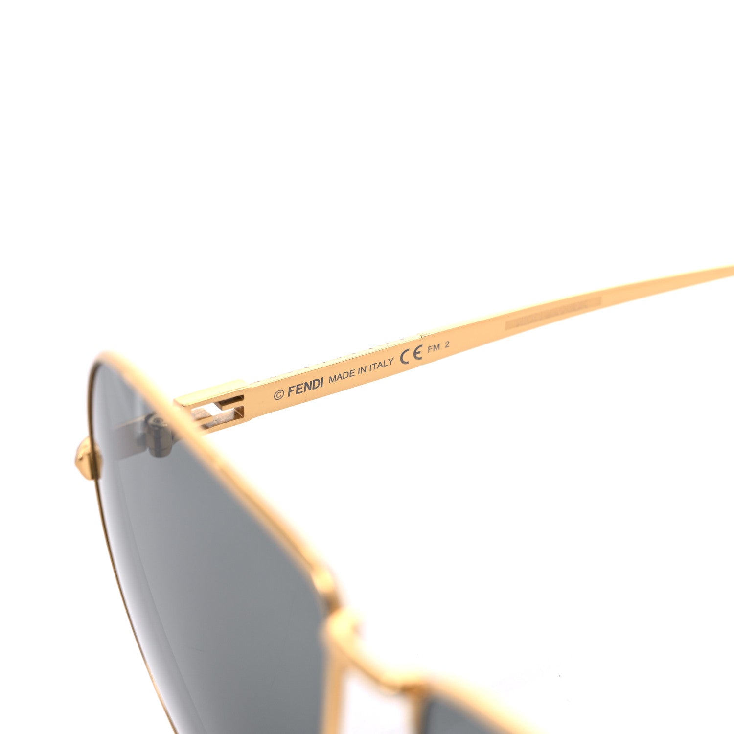 Fendi Metal Aviator Sunglasses FF 0437 Gold 6 of 6