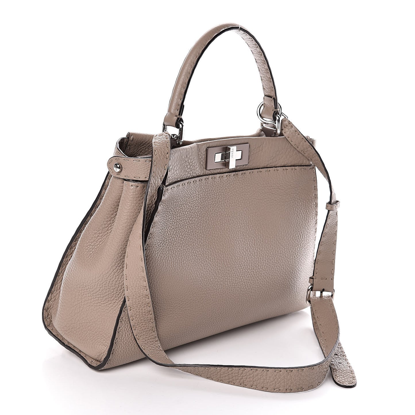 Cuoio Romano Selleria Medium Peekaboo Iconic Satchel Corda