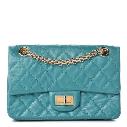 Chanel Aged Calfskin Quilted 2.55 Reissue Mini Flap Green 1 of 12