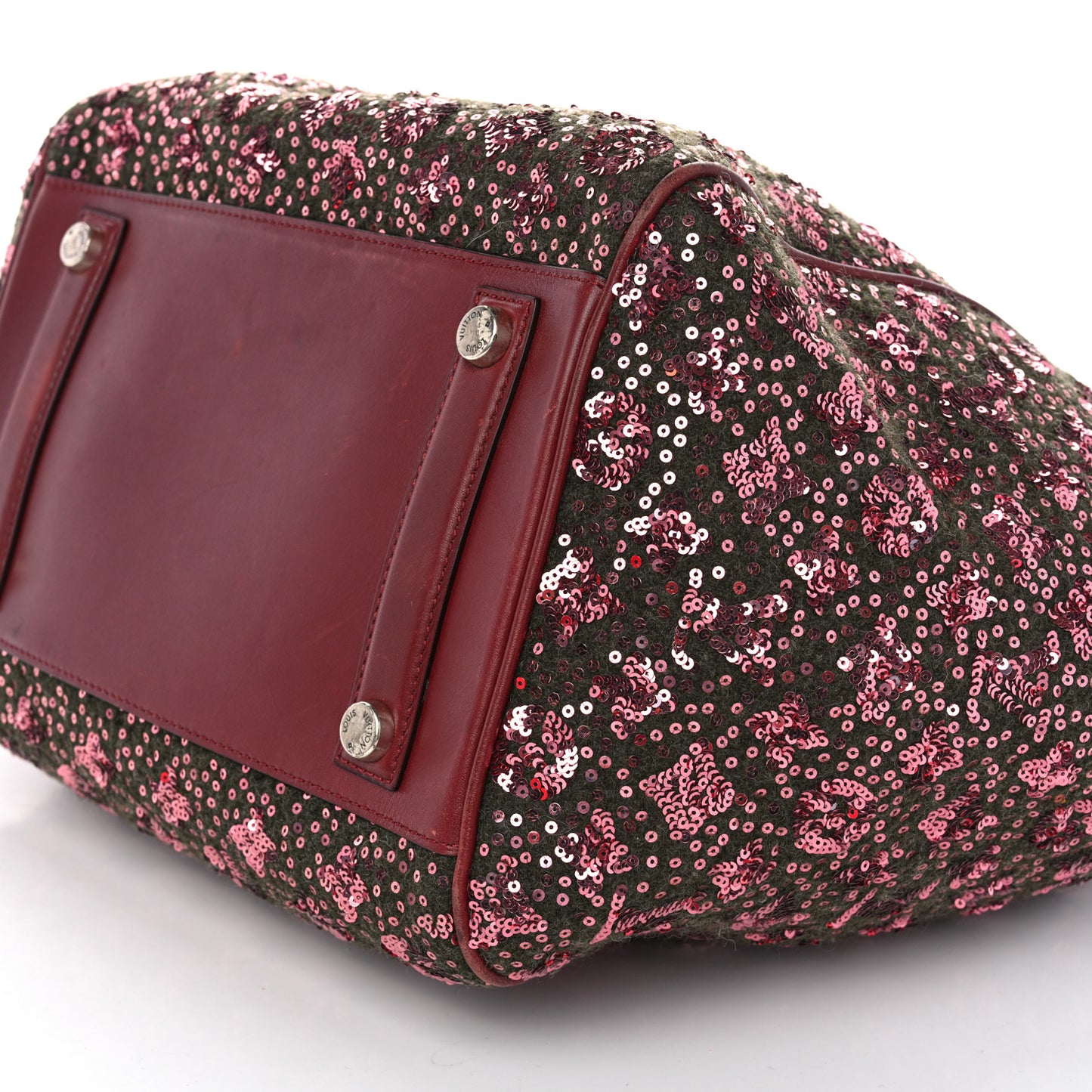Sequin Monogram Sunshine Express North South Burgundy