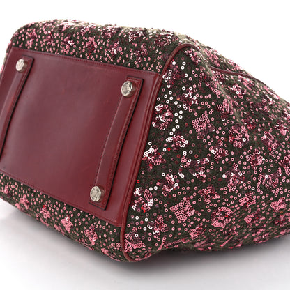 Louis Vuitton Sequin Monogram Sunshine Express North South Burgundy 9 of 14