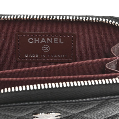 Chanel Caviar Quilted Zip Coin Purse Black 6 of 10