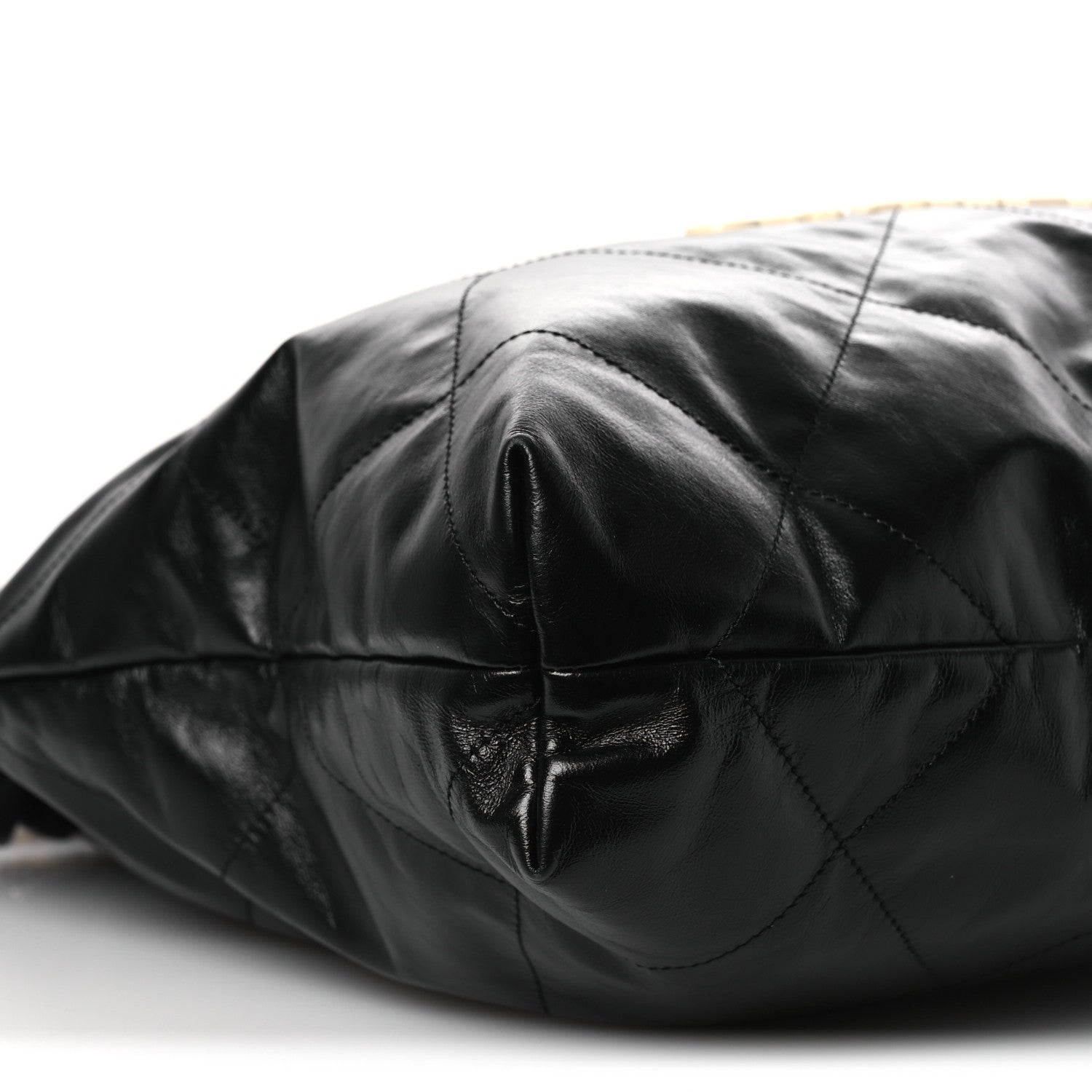 Chanel Shiny Calfskin Quilted Chanel 22 Black White 10 of 12