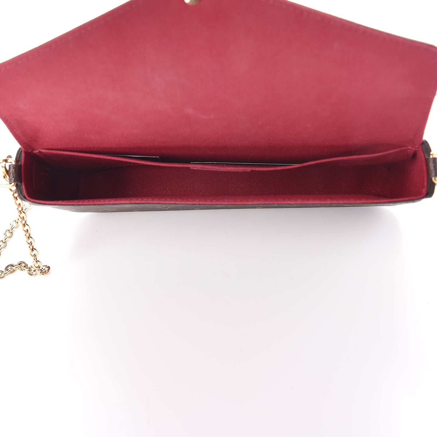 Louis Vuitton Monogram Pochette Felicie Chain Wallet Fuchsia 6 of 12