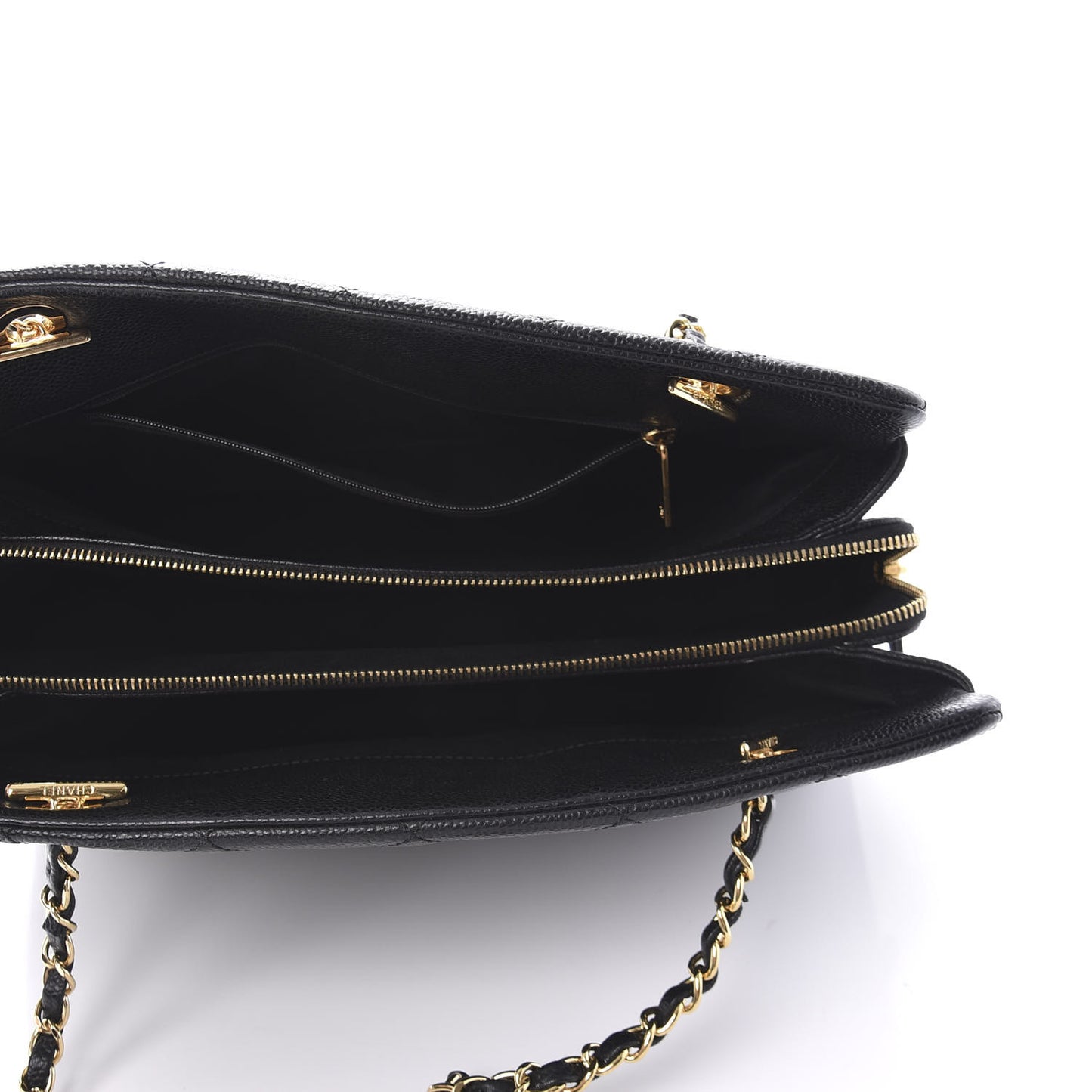 Caviar Quilted Timeless CC Soft Tote Black