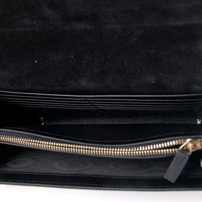 Saint Laurent Metallic Calfskin Monogram Belle de Jour Chain Clutch Silver 4 of 4