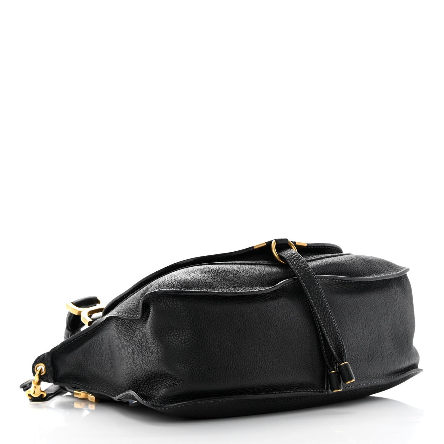Calfskin Medium Marcie Satchel Black