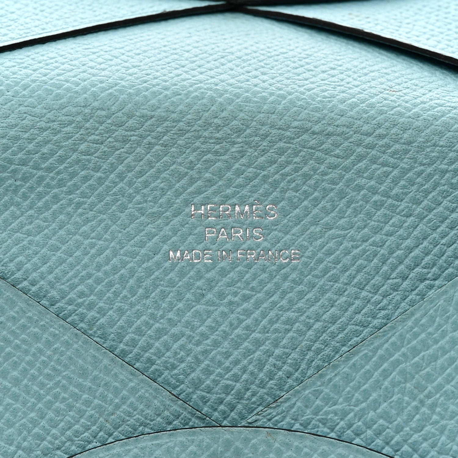 Hermes Epsom Calvi Card Case Bleu Atoll 7 of 8
