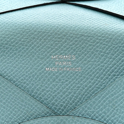 Hermes Epsom Calvi Card Case Bleu Atoll 7 of 8