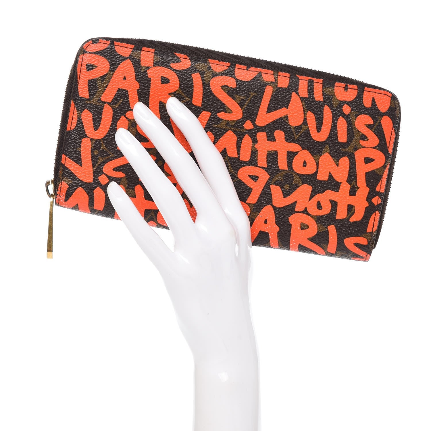 Louis Vuitton Monogram Graffiti Zippy Wallet Orange 2 of 15
