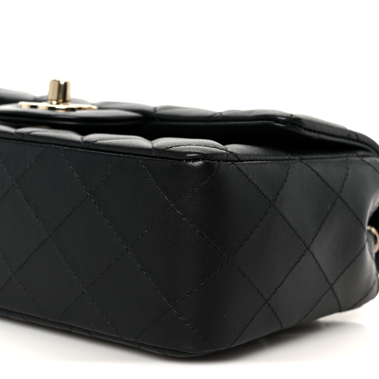 Chanel Lambskin Quilted Mini Rectangular Flap Black 11 of 12
