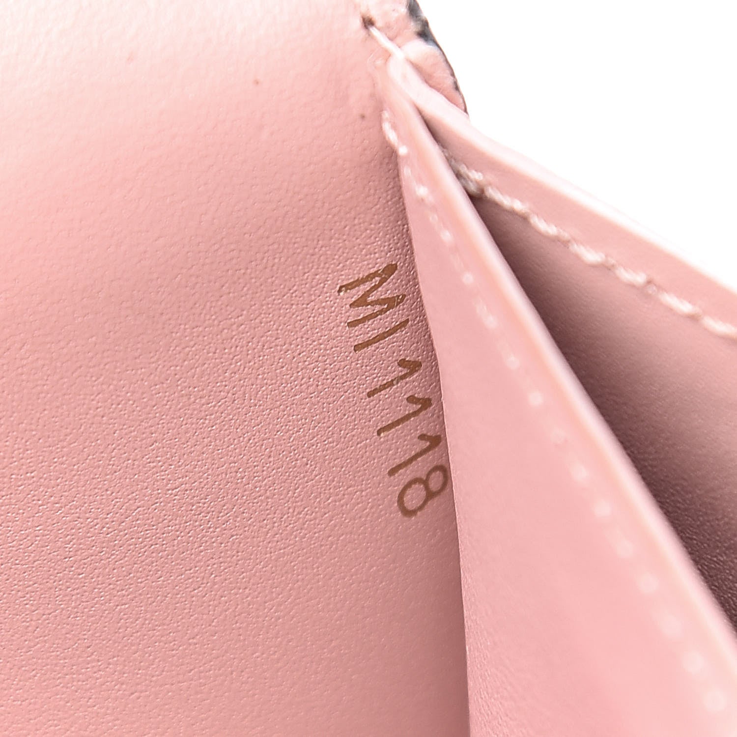 Louis Vuitton Damier Ebene Croisette Chain Wallet Rose Ballerine 7 of 8