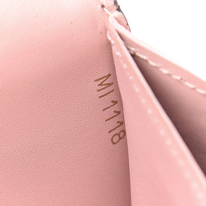 Louis Vuitton Damier Ebene Croisette Chain Wallet Rose Ballerine 7 of 8