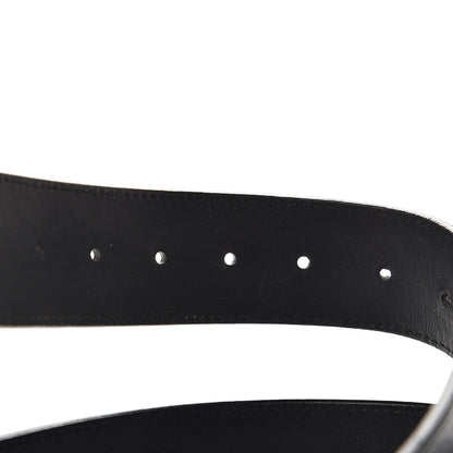 Gucci Textured Dollar Calfskin Nickel Double G 40mm Belt 85 34 Black 4 of 6