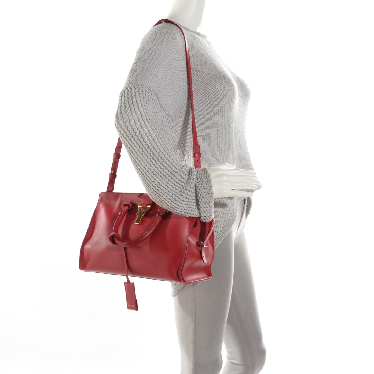 Calfskin Small Classic Y Cabas Red