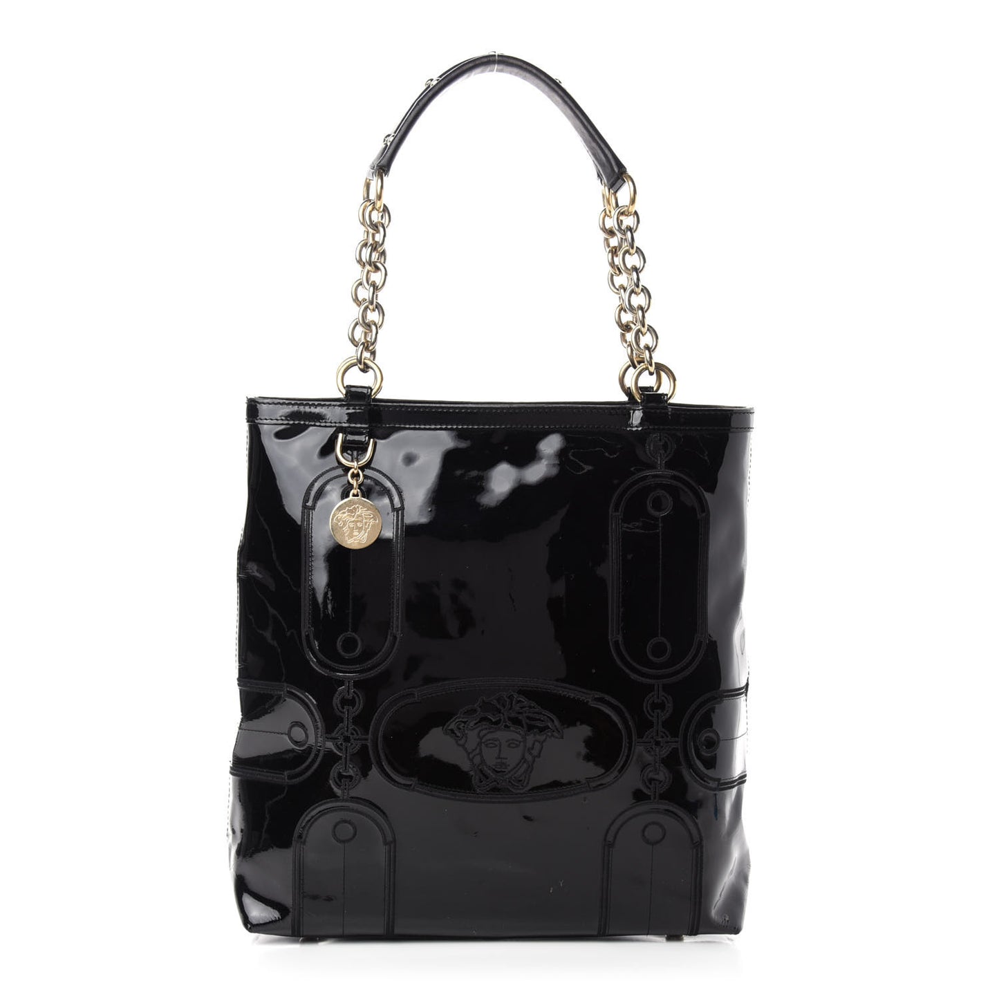 Patent Medusa Tote Black