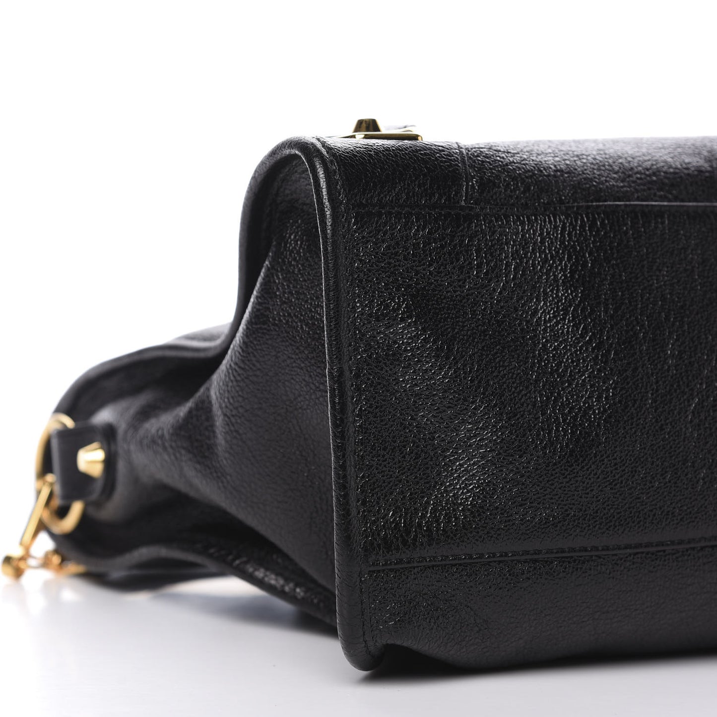 Chevre Gold Metallic Edge Hardware City Black