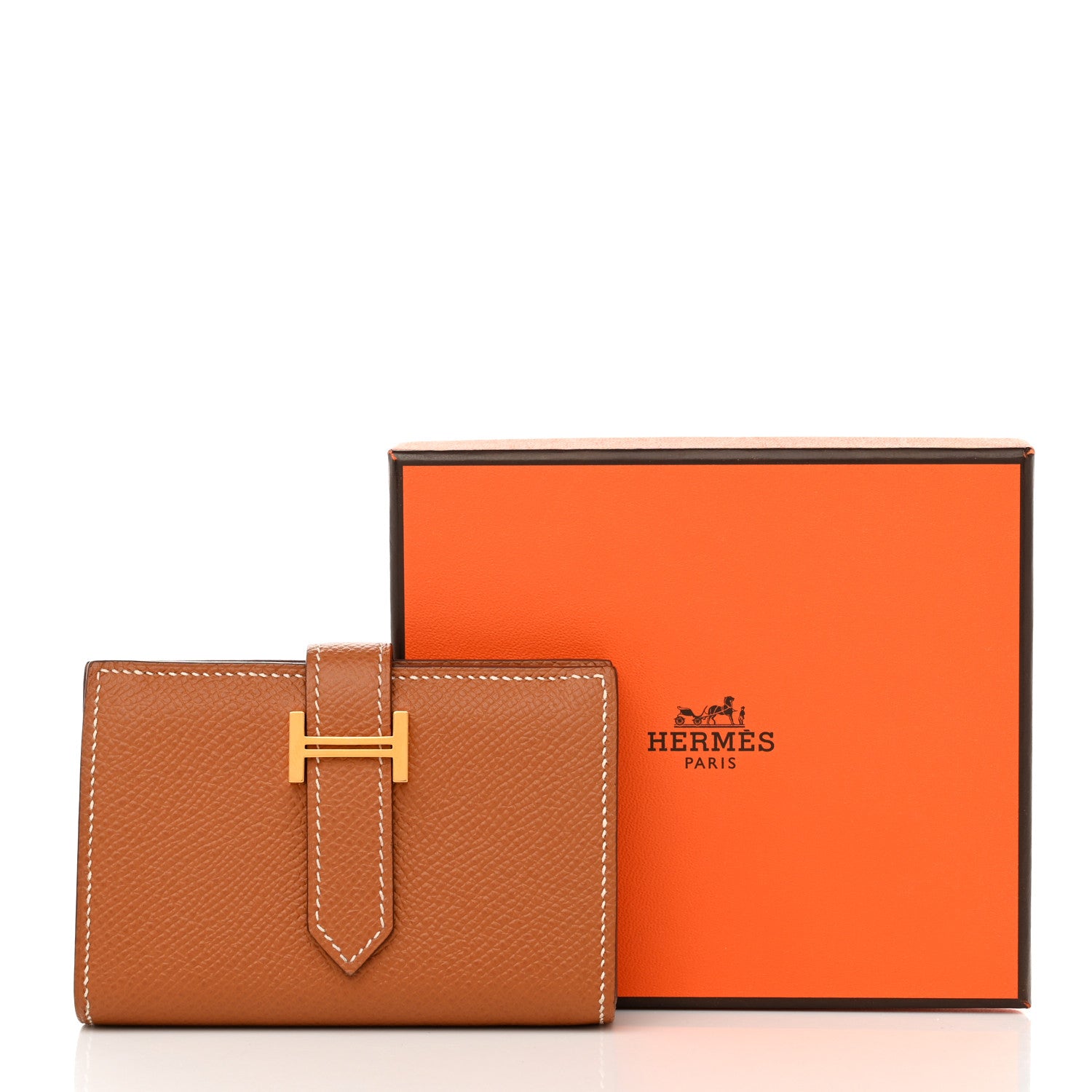 Hermes Epsom Mini Bearn Wallet Gold 8 of 8