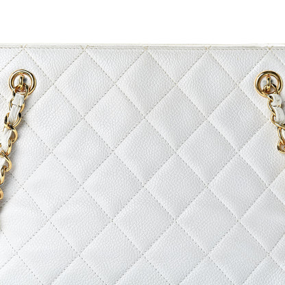 Chanel Caviar Quilted Shoulder Bag White 9 of 17