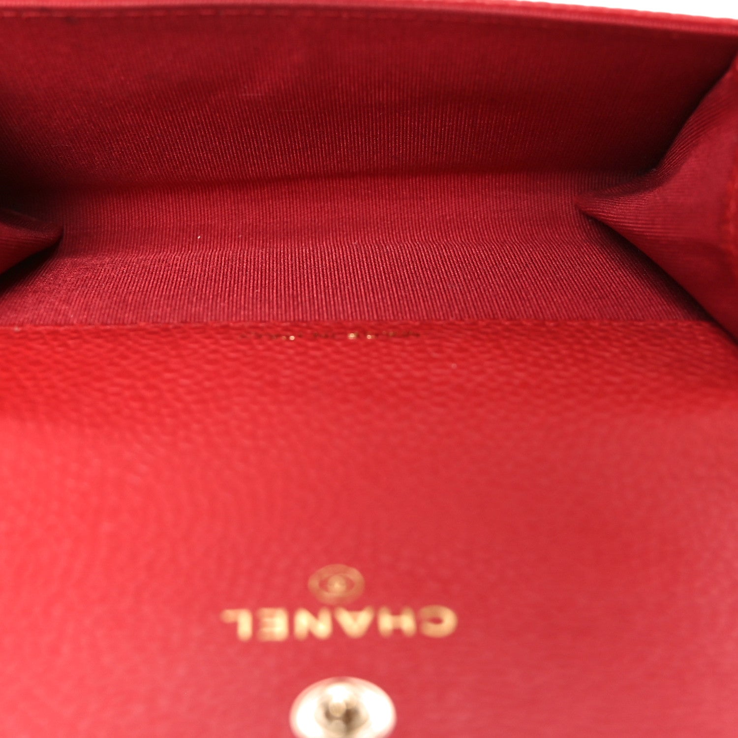 Chanel Caviar Quilted Boy Flap Card Holder Wallet Red 5 of 8