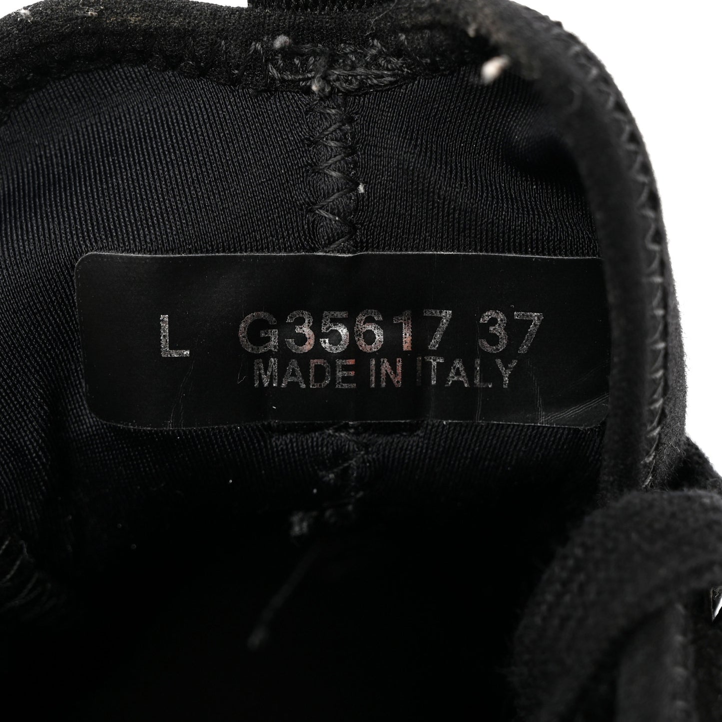 Velvet Calfskin Mixed Fibers CC Sneakers 37 Black