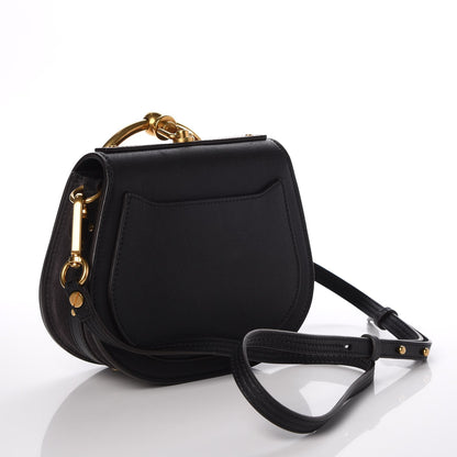 Chloe Calfskin Suede Floral Patchwork Small Nile Bracelet Bag Black 3 of 8