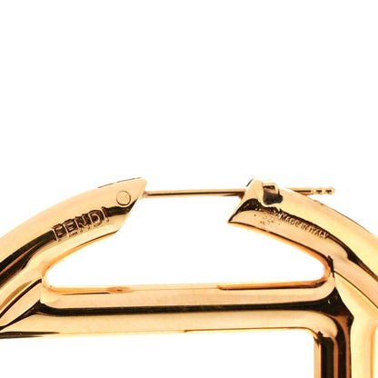 Fendi Metal FF Hoop Earrings Gold Silver 4 of 4