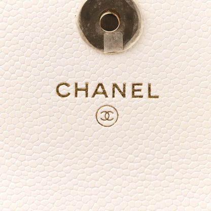 Chanel Caviar Quilted Business Affinity Clutch With Chain Flap White 6 of 11