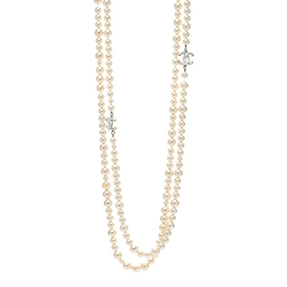 Chanel Graduated Pearl CC Long Necklace Gold 1 of 4